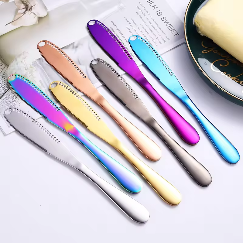 Sostraw & SmartThings - Wholesale Kitchen/Utility Knife - Butter Knife and Spreader 3-in-1 - 5 colors available8