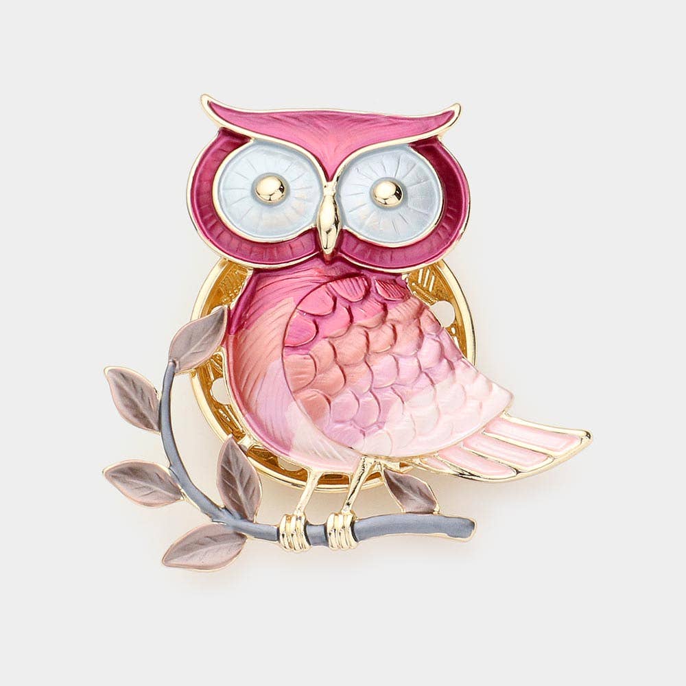 Sensibling Corp. - Wholesale Brooch - Colored Metal Owl Magnetic Brooch1
