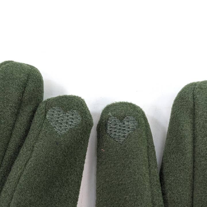Black Ginger – wholesale Gloves – Women's – Animal Print Brushstroke Gloves - Dark Green6