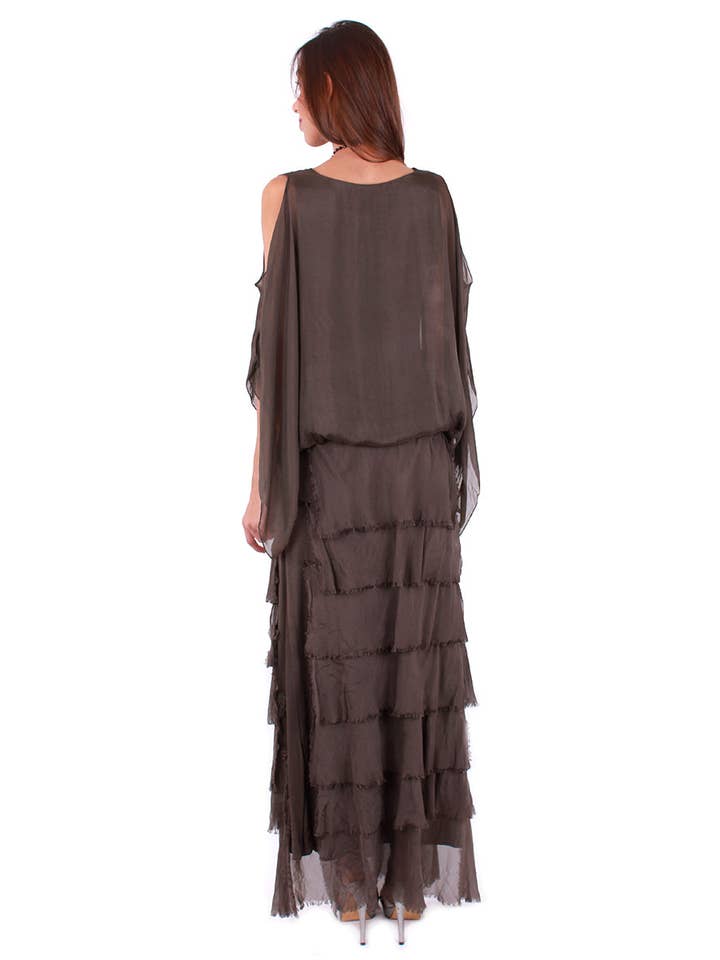 Gigi Moda - Vente Jupe – femme - Jupe volantée longue en soie59