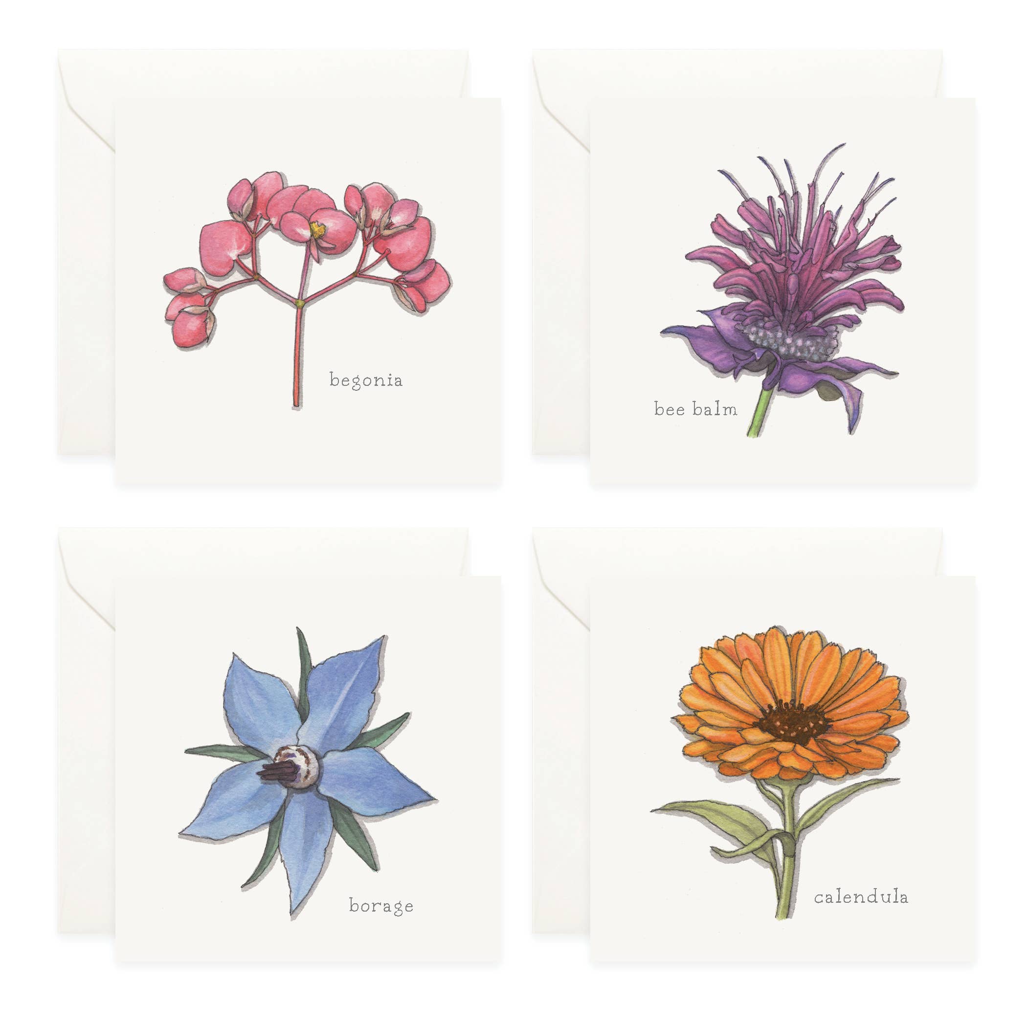 Yeesan Loh – wholesale Vardagliga hälsningskort – Set med mini-kort och kuvert med blommor3