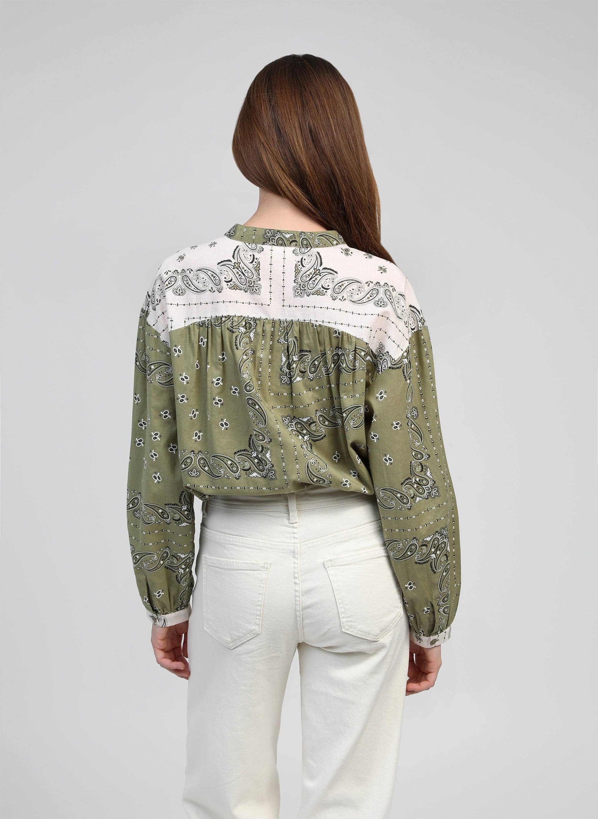 An'ge – wholesale Buttoned-down shirt – Women's – SOLINATA SHIRT flinto khaki3