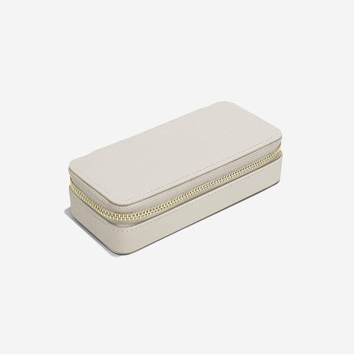 Stackers – wholesale Jewellery box/organiser – Oatmeal Medium Zipped Travel Jewellery Box2