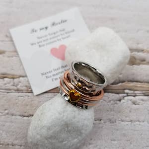 Wholesale Womens Heart Ring On Middle Finger Set Of 2 Fashionable