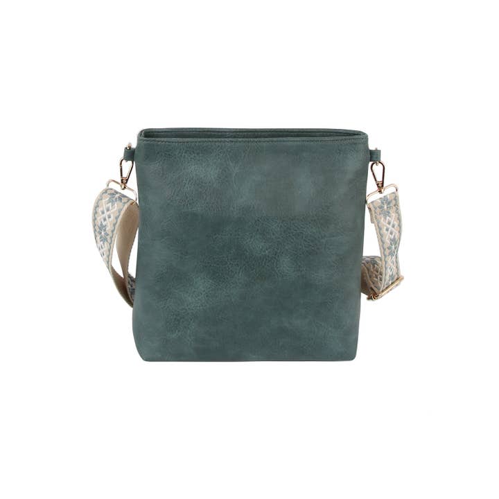 Handbag Factory Corp - Wholesale Crossbody Bag - Women's - Square shape front pocket guitar strap crossbody2