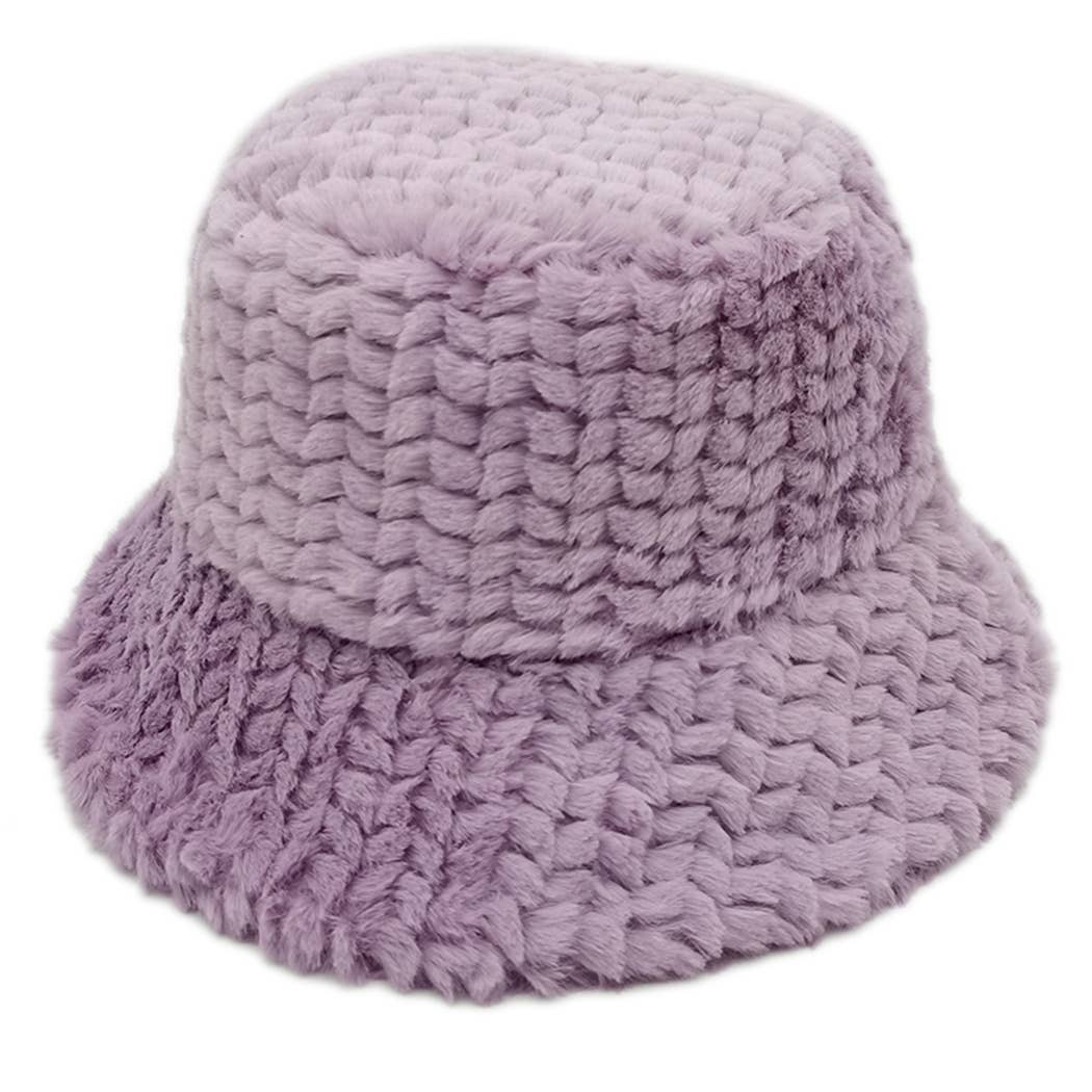Fashion City – wholesale Bucket Hat - Dam – Vinter enfärgad fuzzy päls hink hatt3