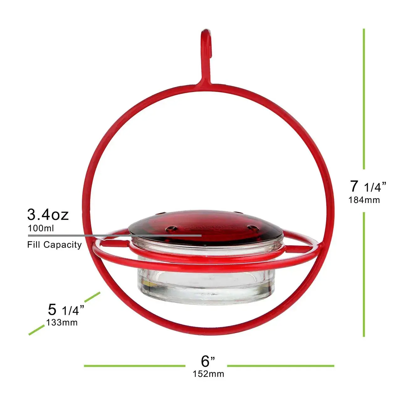 Couronne Co. - Wholesale Bird Feeder - Mosaic Birds Hummble Bold Hummingbird Feeder Red5