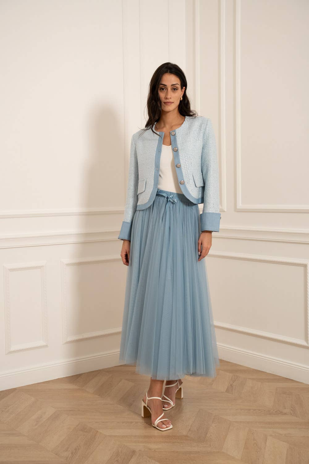 CHOKLATE PARIS – Großhandel Rock – Damen – Langer Rock Aria aus Tüll SS26 Farben - CK0807744