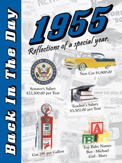 Carte/livret Back In The Day 1955 (enveloppe incluse) pour la vente par 3 Oak Publishing / Back In The Day