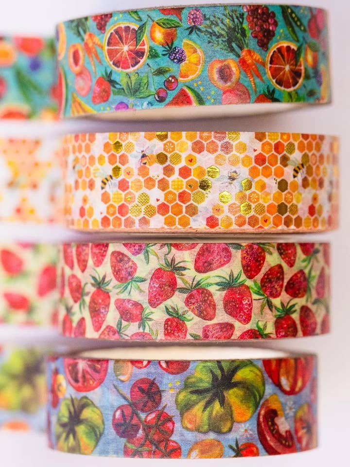 Boerenmarkt - 4-Pack Washi Tape Rol Set voor wholesale door Katie Daisy