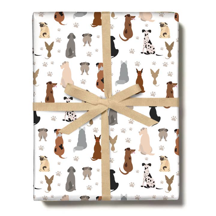 DOGGY TAILS Cute Gift Wrap for Him, Her for wholesale by Central 23 Cards