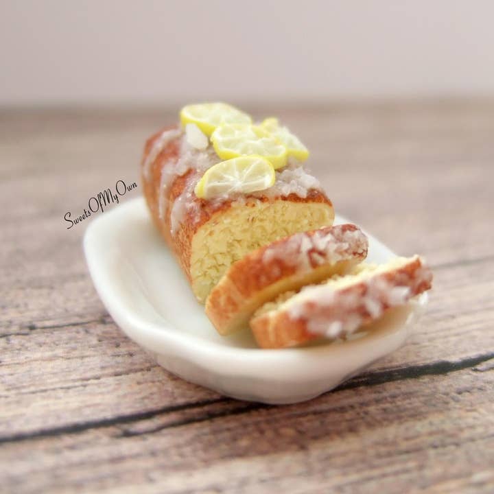 Sweetsofmyown - Wholesale Decorative Tabletop Object - Miniature Lemon Cake - Lemon Drizzle Cake - Dolls House1