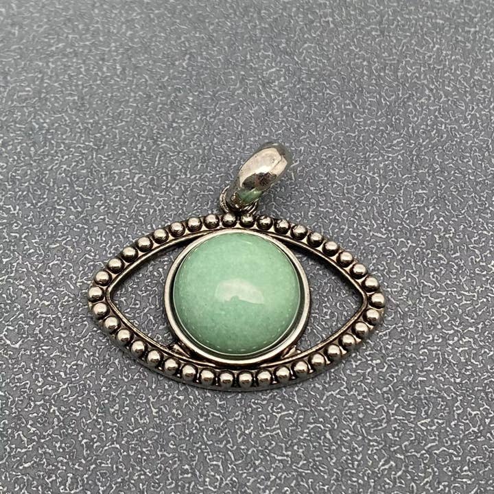 Mio Queena – Engroshandel Vedhæng/charm – Vintage vedhæng med ondsindet øje i naturlig sten (enkelt vedhæng) - CS19