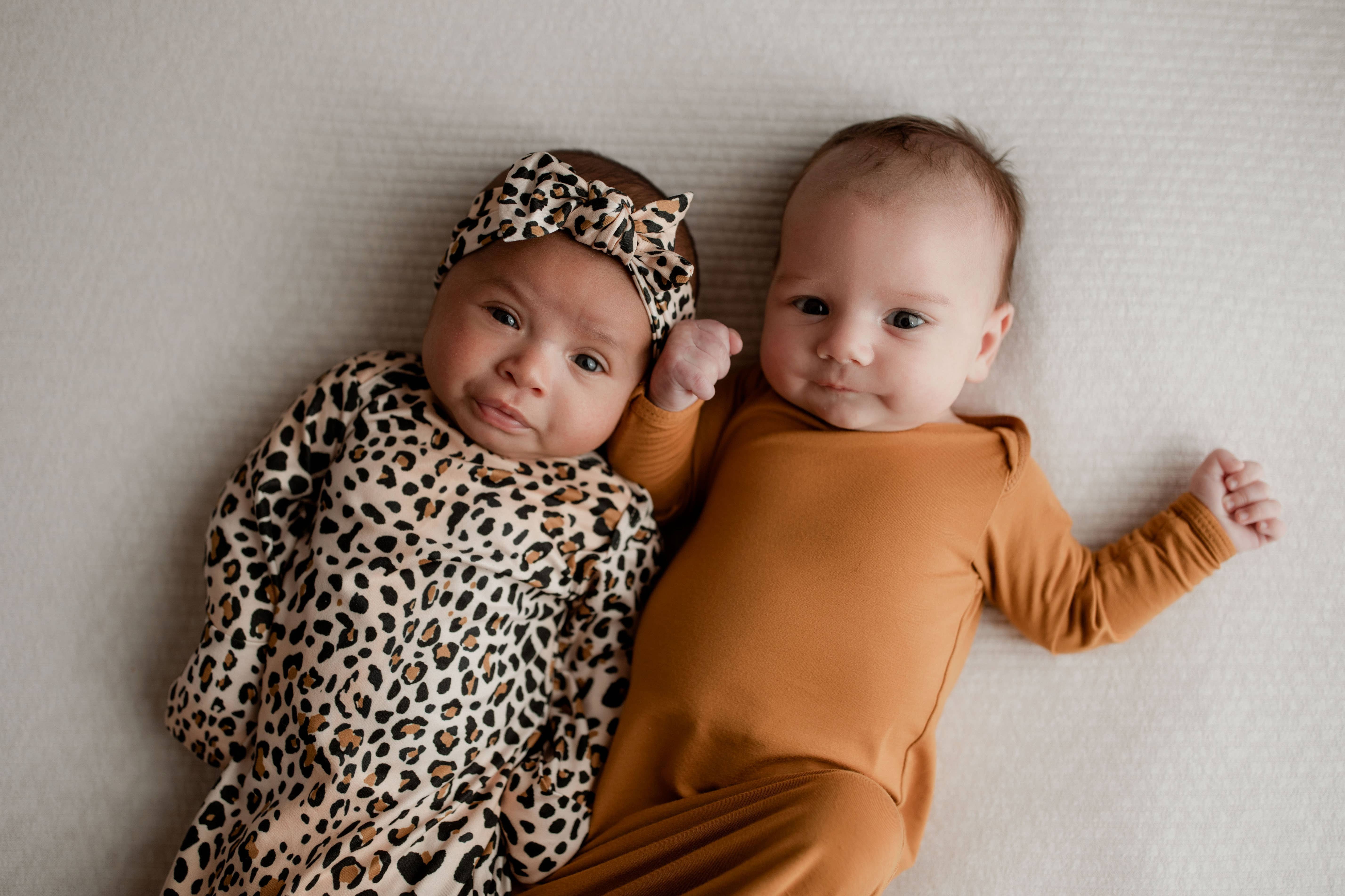Three Little Tots - Wholesale Babygown - Baby - Leopard Knotted Gown17