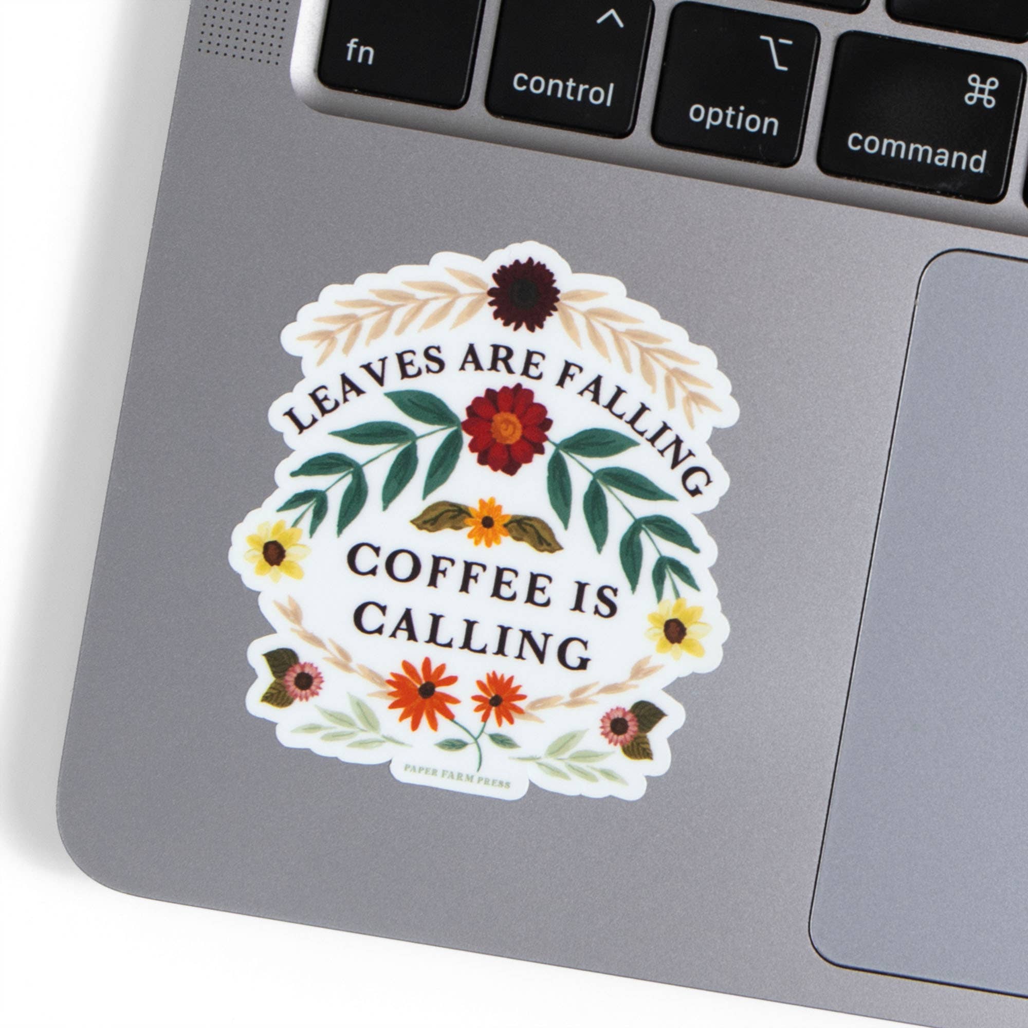 Paper Farm Press - Wholesale Sticker - Leaves Are Falling Coffee Is Calling Decal Sticker1