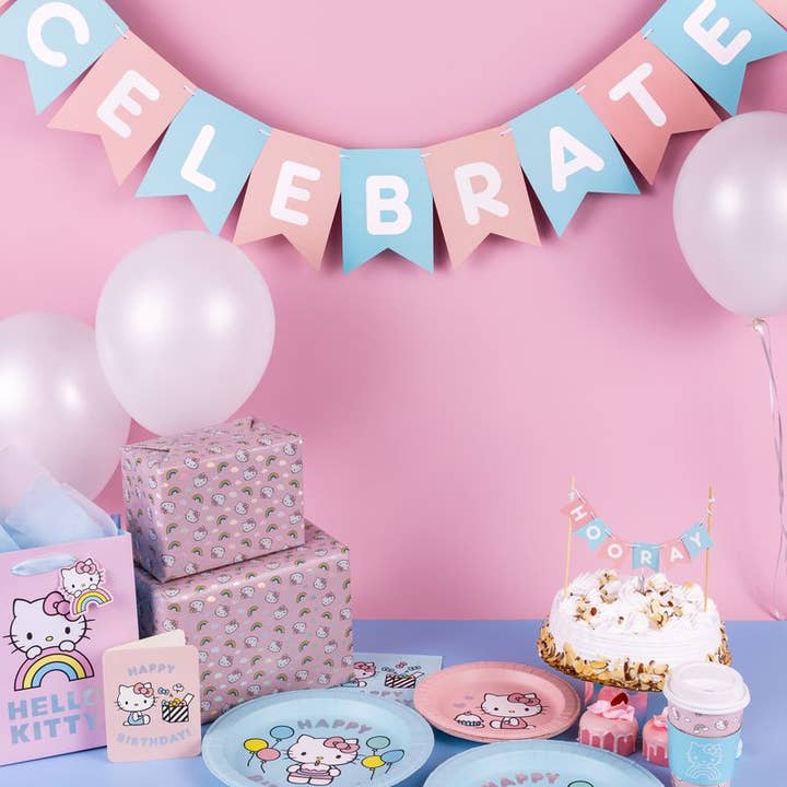 Studio Oh! - Wholesale Wrapping Paper Roll - Hello Kitty Rainbow Skies Gift Wrap1