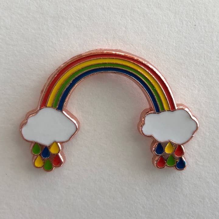 Bright Rainbow Enamel Pin for wholesale by Chameleon & Co