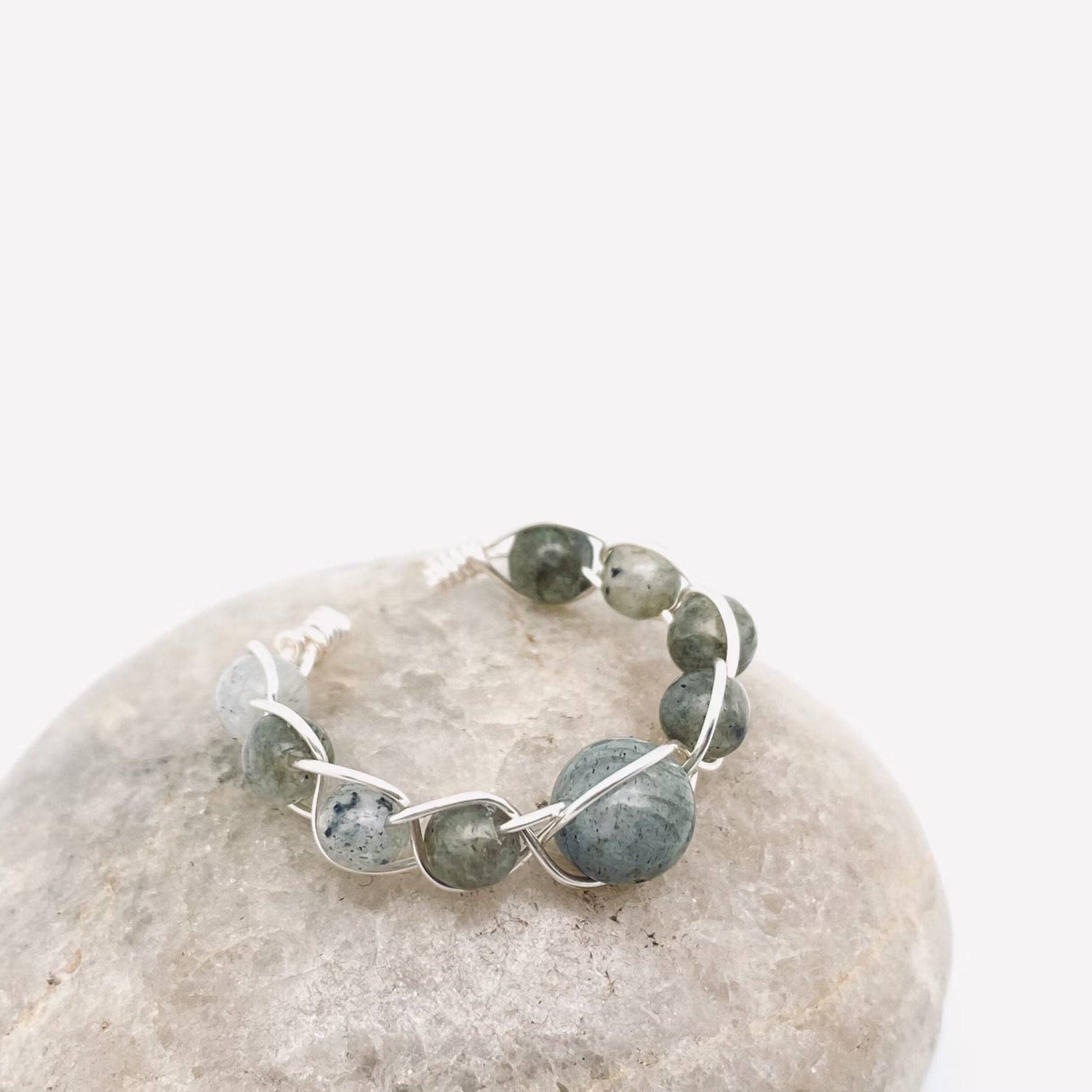 Mio Queena - Wholesale Cocktail/Statement Ring - Copper Wire Hand-woven Natural Stone Adjustable Ring23