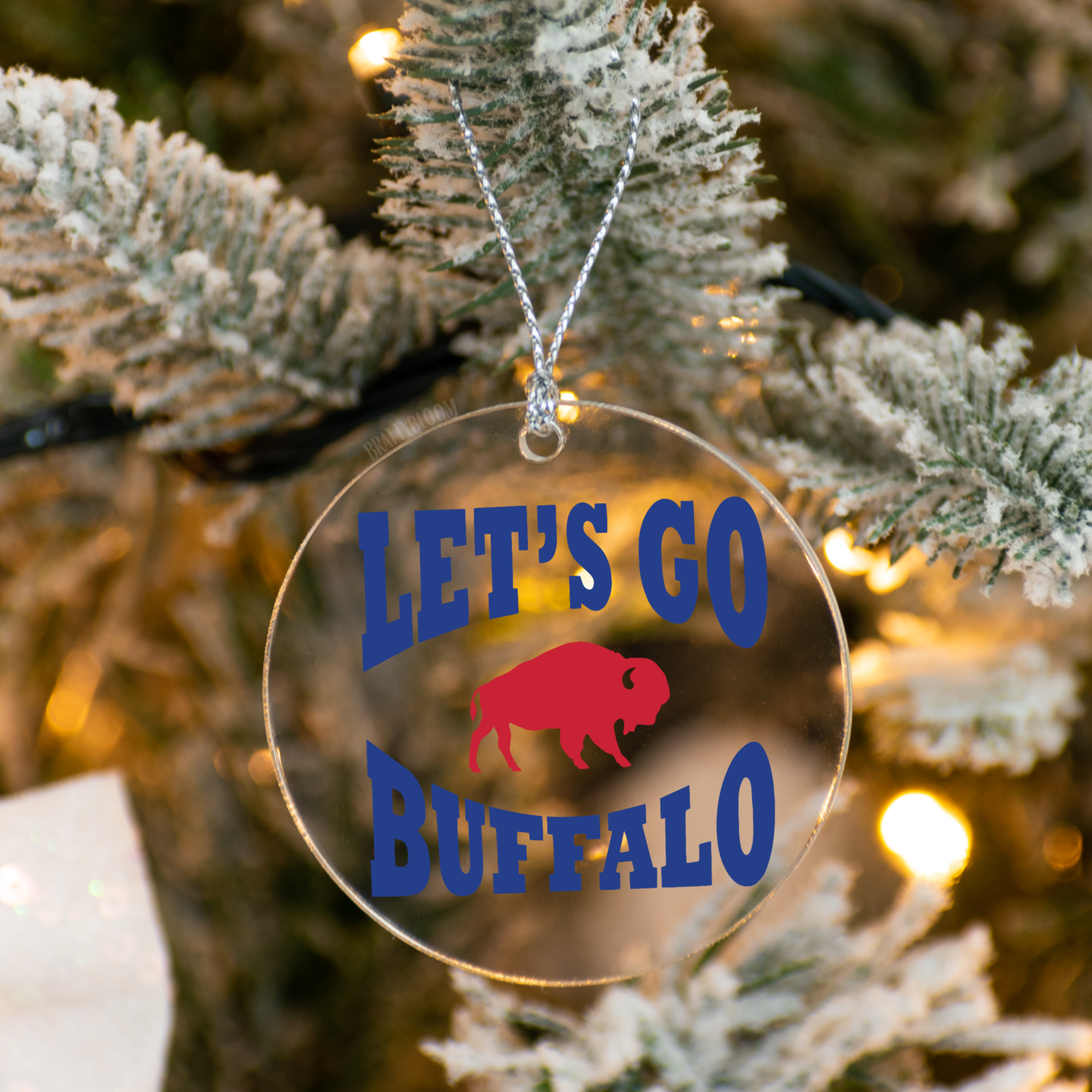 brattybloom – wholesale Ornament – Bills Acrylic Ornament | Football | Go Buffalo0