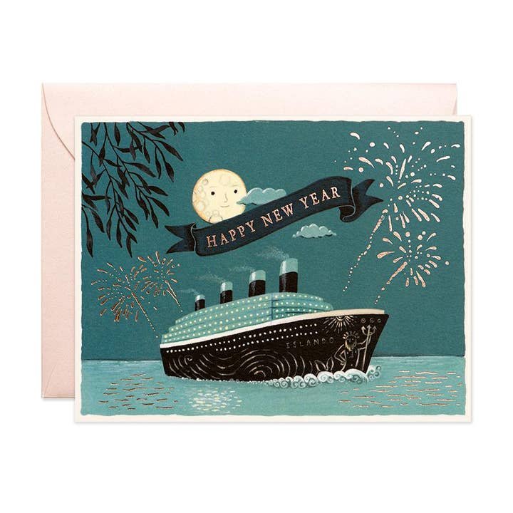 New Year Cruise Greeting Card for wholesale by JooJoo Paper