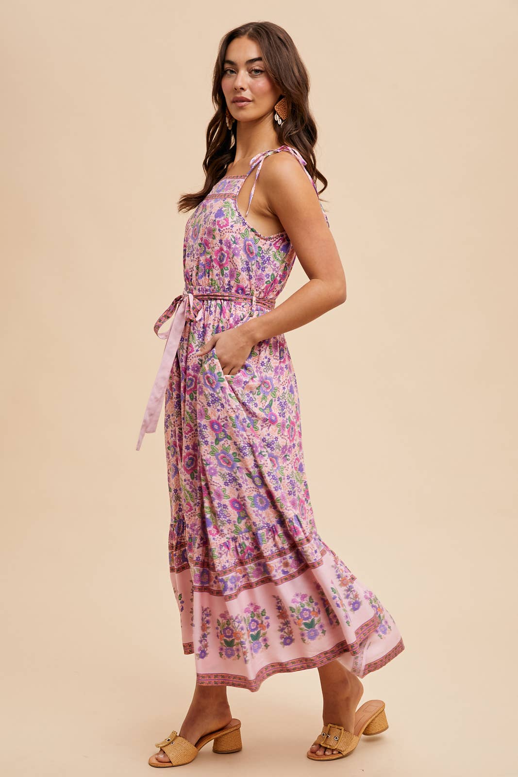 In Loom - Wholesale Dress - Women's - BORDER PRINT MAXI DRESS4