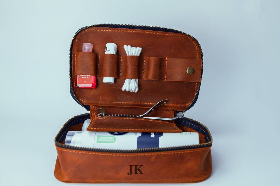 Pikore - Wholesale Toiletry Bag - Men's - Leather dopp kit for men0