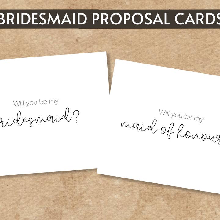 Bridesmaid Proposal Card, Will You Be My Bridesmaid, Wedding for wholesale by Balsam Paper Co