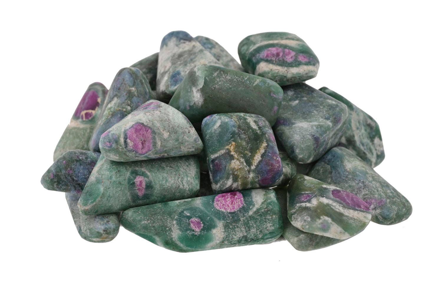 Rock Restock - Wholesale Spiritual Stone/Crystal - Ruby Fuchsite Tumbled Stones - 1/2 lb1