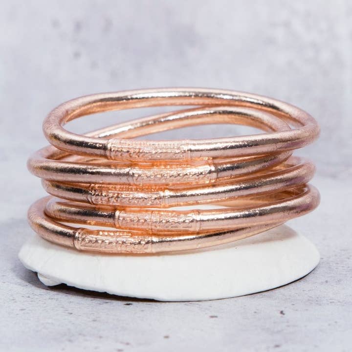JolieJulie-MaLune-VentiLLo - Wholesale Bangle Bracelet - 1 Genuine Buddhist Bangle Bracelet - Rose Gold Size S