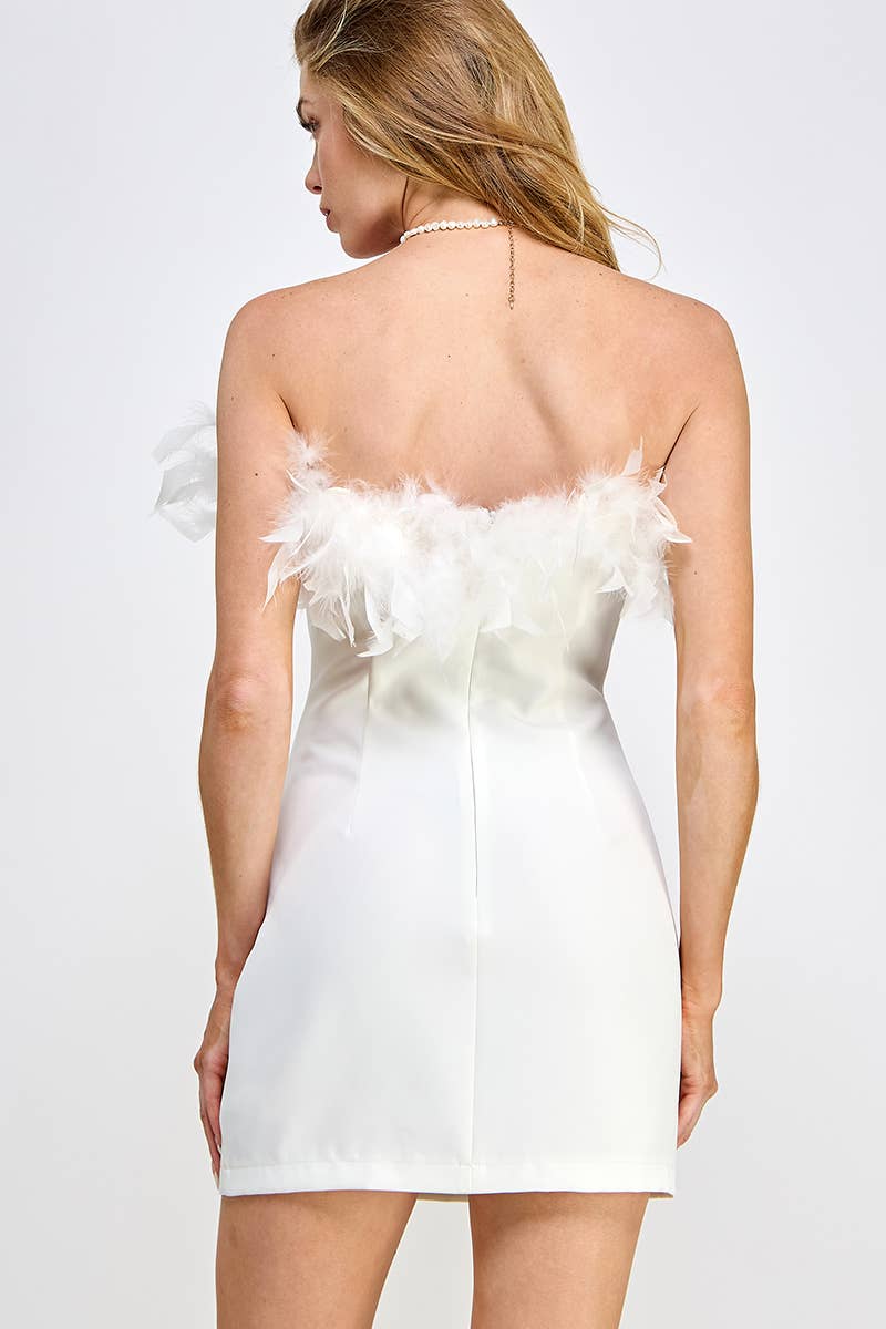 Sweet Lemon – Großhandel Kleid – Damen – Valkyrie Plume Feder Mini Kleid6