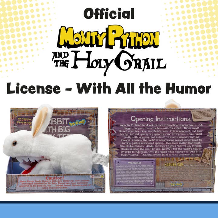 Kurated Korner – Engroshandel Plyslegetøj - Børn og baby – Legetøjsvault Monty Python kanin m/store spidse tænder plys7