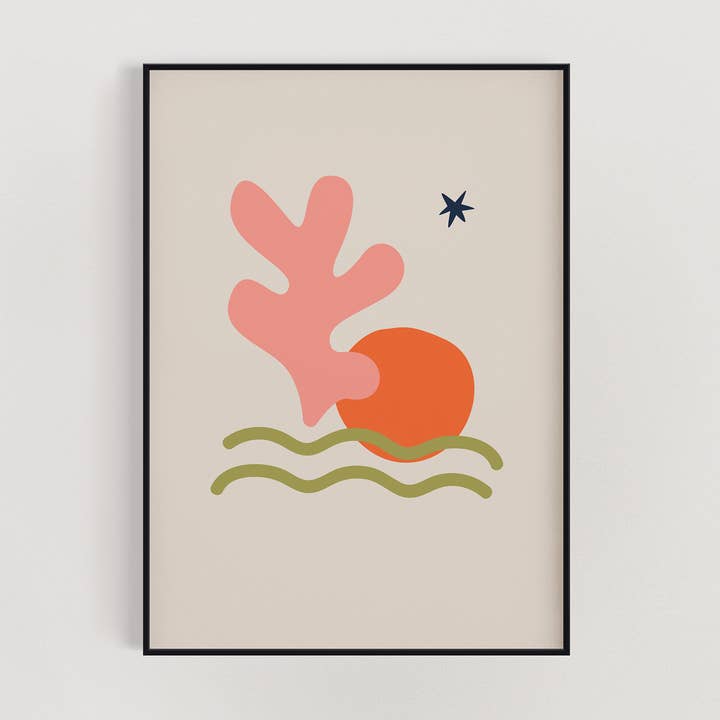 Lámina para pared inspirada en Henri Matisse para venta al por mayor de Malff Homeware