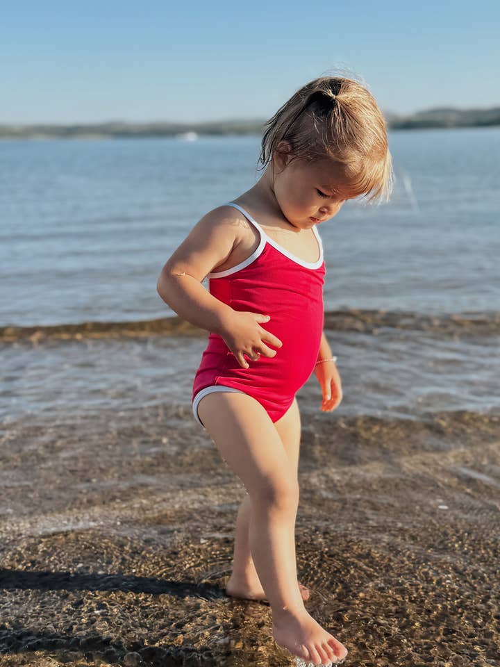 Millie One Piece Kids Swimsuit - Pitaya for wholesale by Malo Kai