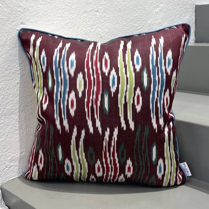 Mila∞Miro by Emelie - Vendita all'ingrosso Fodera cuscino decorativo - Cuscino in seta Ikat Rich Soil | Cuscino in seta Ikat Rich Soil0