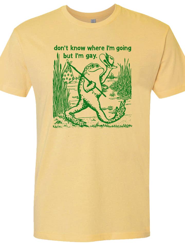 Shirtmandude Co - Wholesale Screen Printed T-Shirt - Unisex - Gay Frog Shirt Funny Cute LGBT T Shirt Retro Novelty Tee