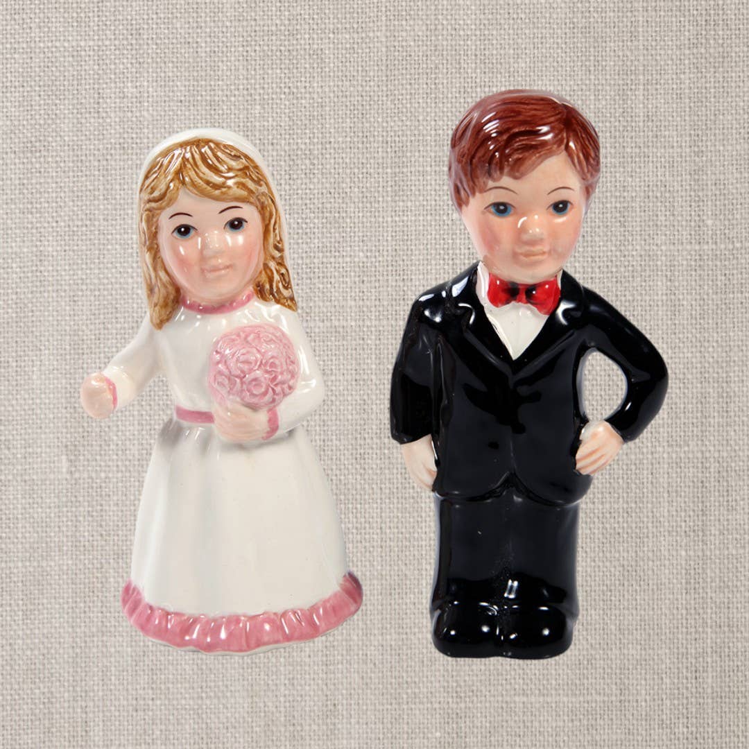 Pacific Trading - Wholesale Salt & Pepper Shaker Set - Wedding Couple Salt and Pepper Shaker Set0