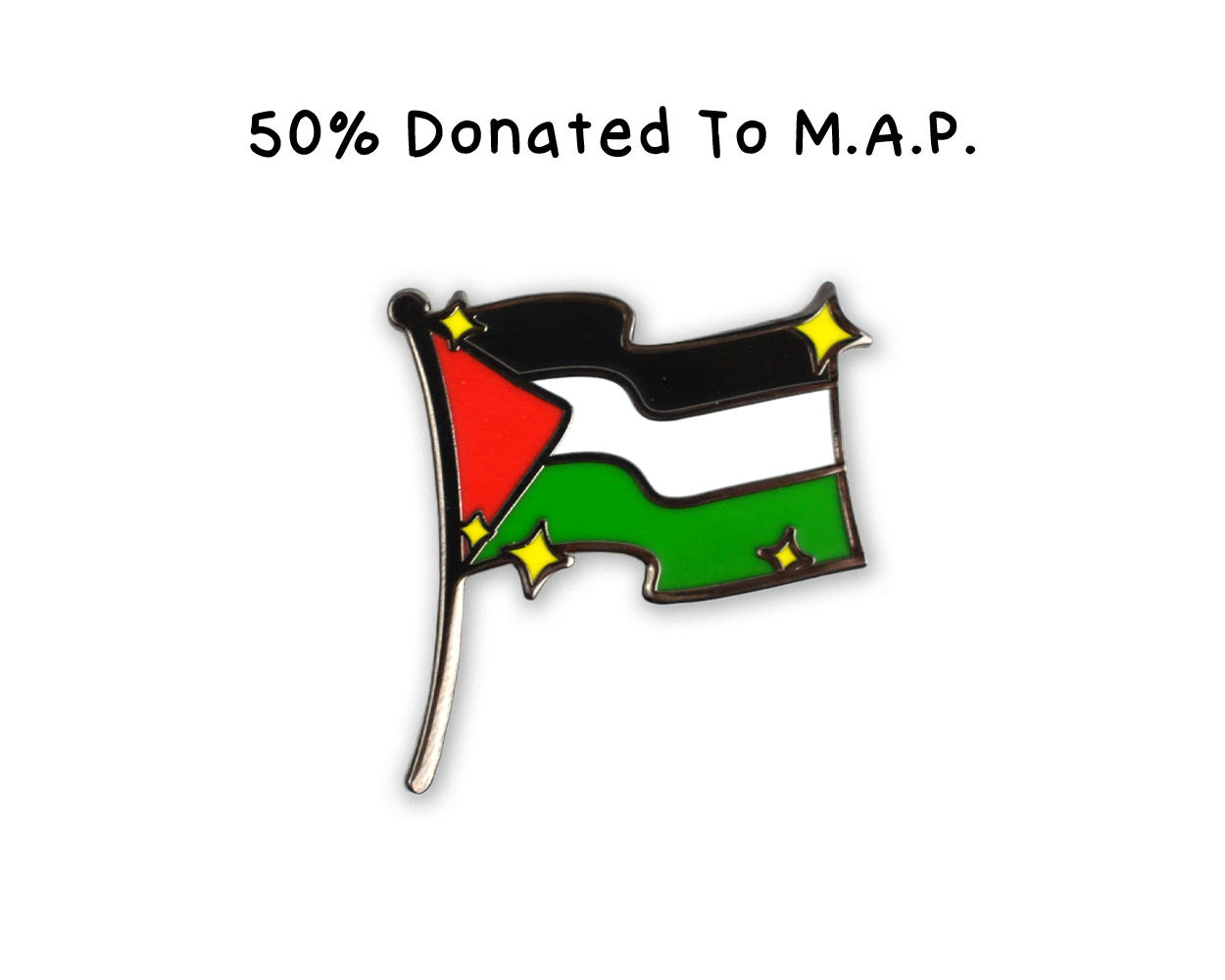 Page's Peaches - Wholesale Lapel Pin/Button - Palestine Flag Hard Enamel Activism Pin0