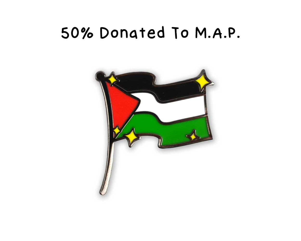 Page's Peaches - Wholesale Lapel Pin/Button - Palestine Flag Hard Enamel Activism Pin