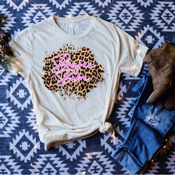 Leopard Boujee Babe Graphic Tee for wholesale by The Sassy Heifer