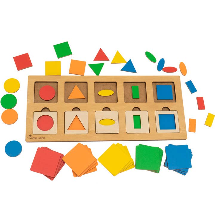 Educational board set Colors and shapes for wholesale by Munda Mundi