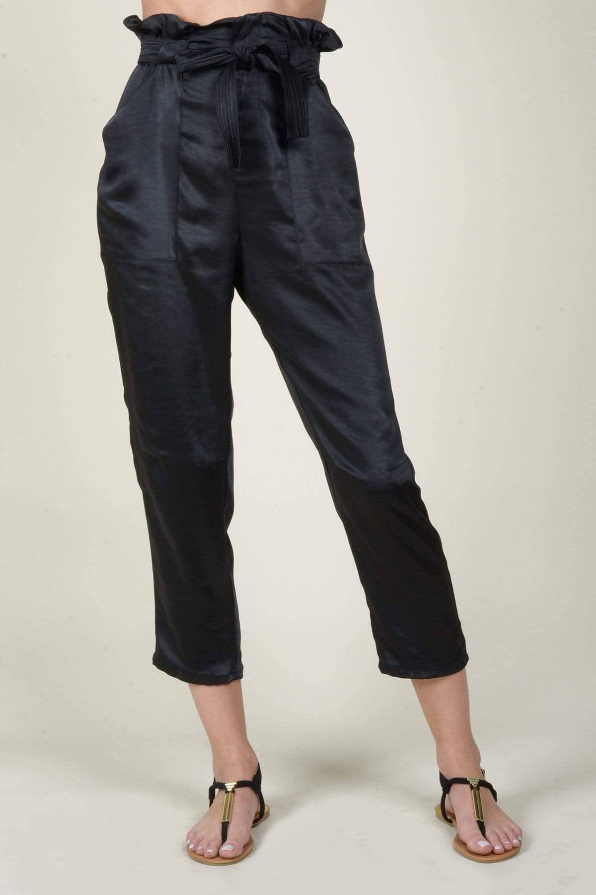 Eva Franco - Wholesale Pants - Women's - Cargo Pants High Waist with Tie and Pockets6