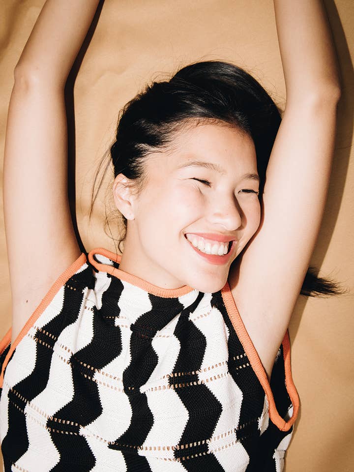 Sleeveless Reversible Knitted Women's Zig Top for wholesale by Celmo