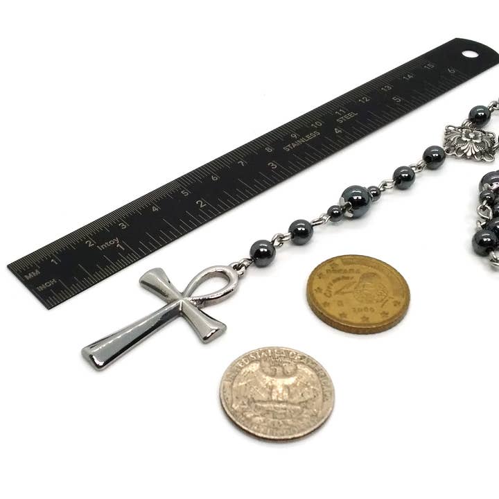 JunkyardBat – Colar de contas de oração por atacado – Terço de Tornozelo em Aço2