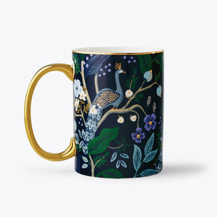 Rifle Paper Co. - Wholesale Coffee Mug - Peacock Porcelain Mug