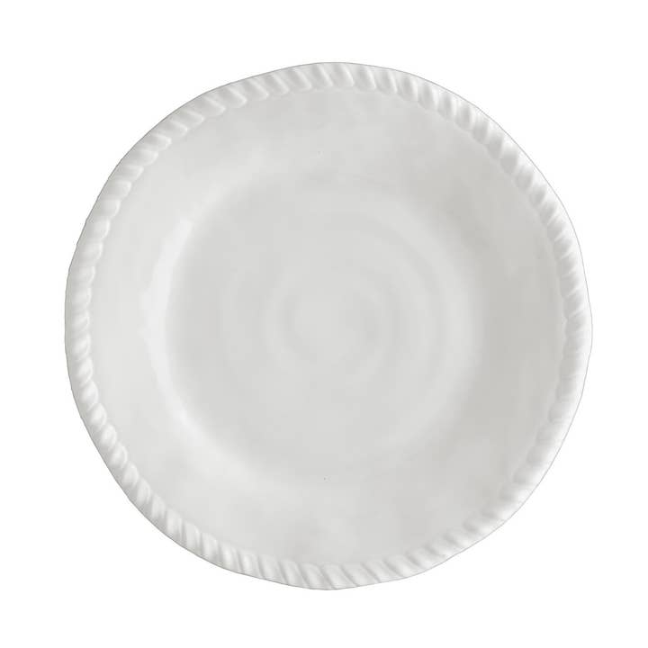 Rope 6" Melamine Plate, White for wholesale by Supreme Housewares