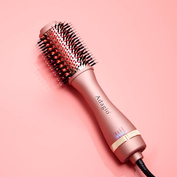 Adagio California - Wholesale Hair Dryer - Infrared Blowout Brush (Rose Gold Blush)