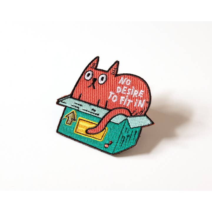 RippleSplash Studio - Wholesale Patch - No Desire to Fit In Cat Iron-On Patch1