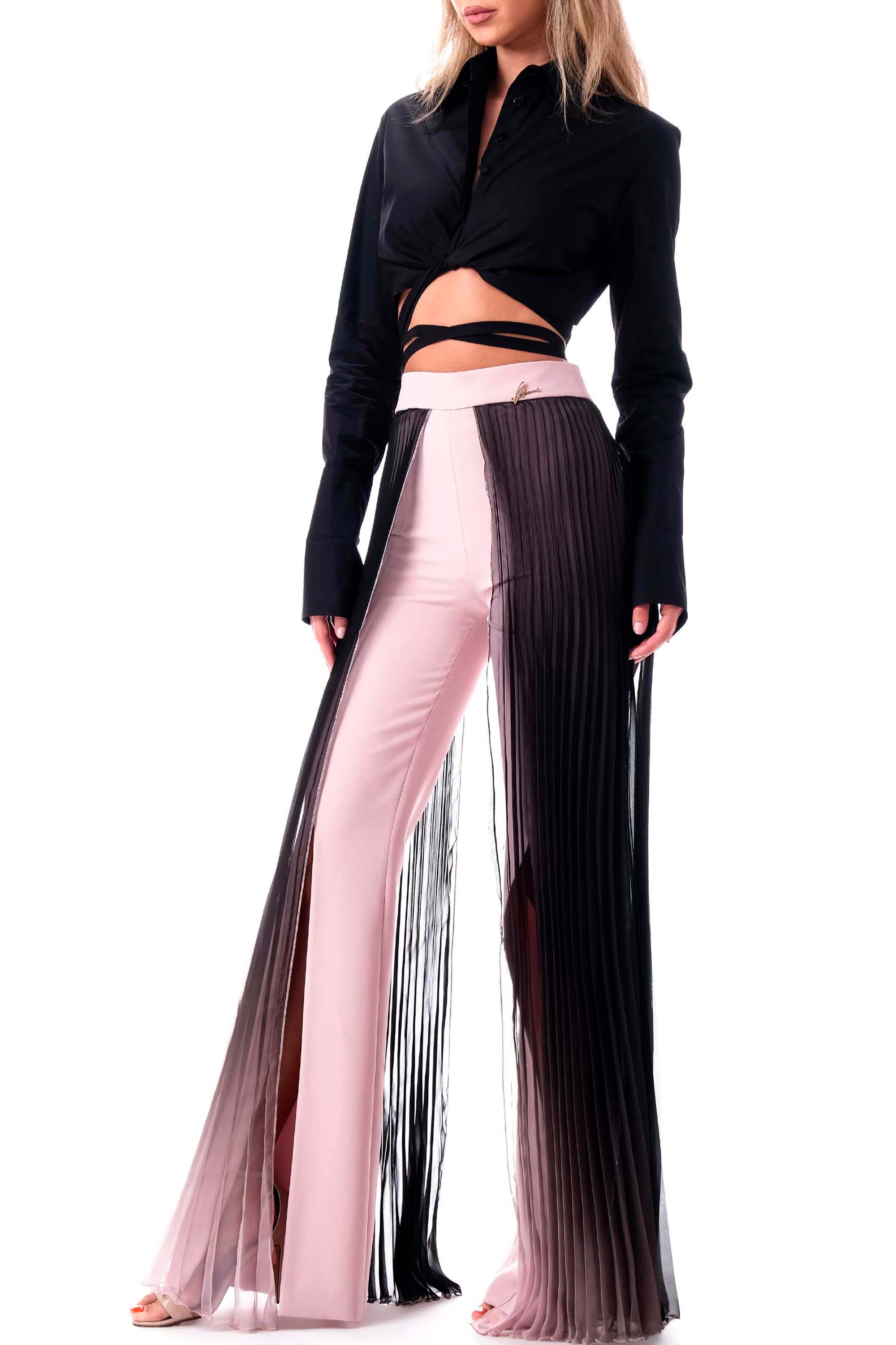 ANTONIA NAE LONDON - Vente Pantalon – femme - Pantalon avec mousseline plissée sur les côtés17