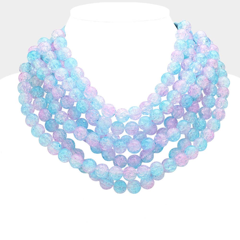 Sensibling Corp. – Colar com missangas/pérolas por atacado – Colar Magnético de Camadas com Contas Acrílicas Grossas e Pele Sintética48