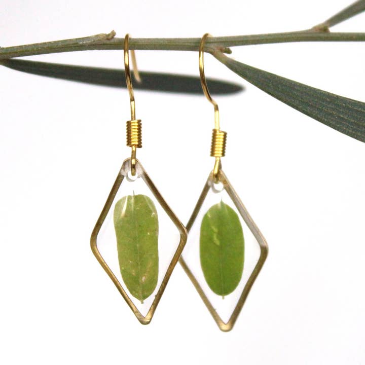 Blatt Ohrringe, klein für den Großhandel von Wild Poppy